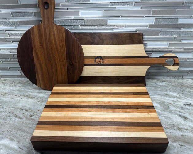 Wooden Cutting Board and Trays